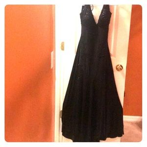 Beautiful Long Black Formal Gown by ONYX Night